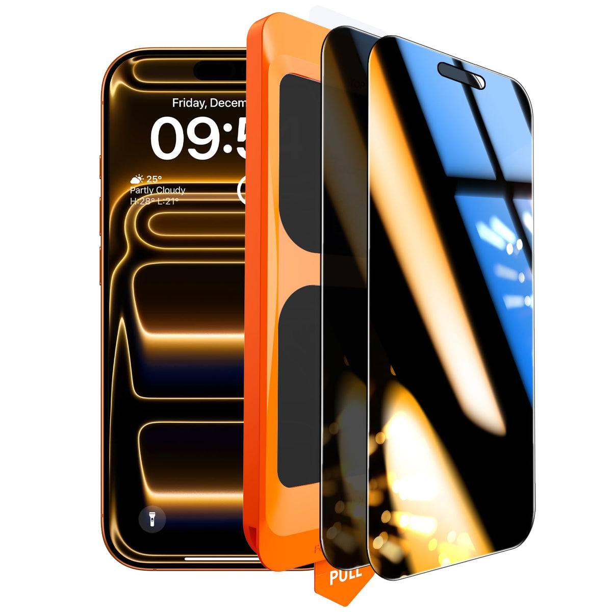 TOCOL Privacy Screen Protector for iPhone 17 Pro Max, 2 Pack
