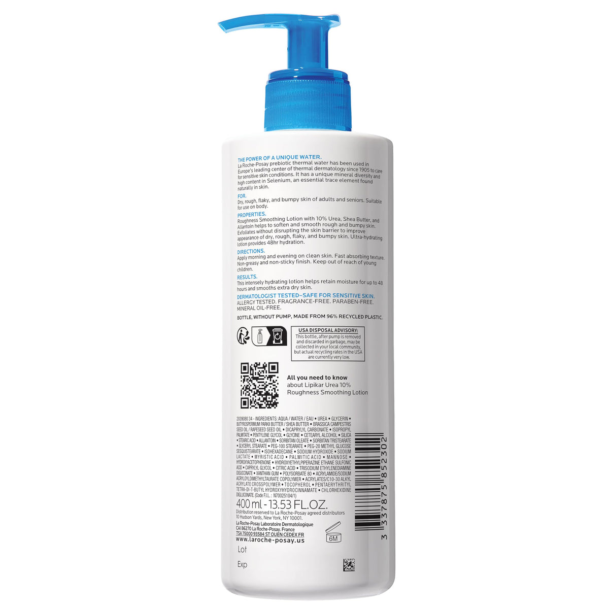 La Roche-Posay Lipikar Lait Urea 10% Body Lotion, 400 mL