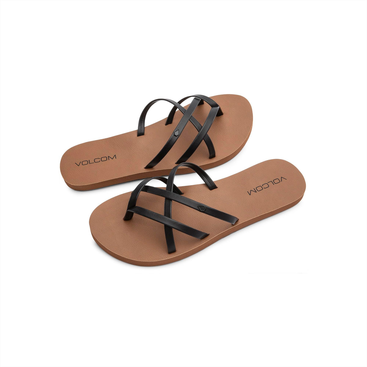 Volcom Women's New School Sandals, Black, 9
