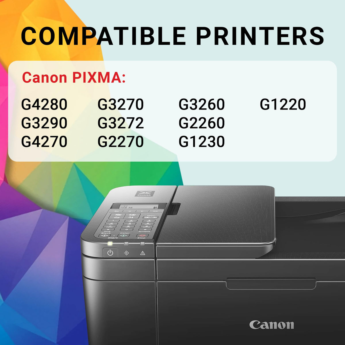 Canon GI-21 Ink Cartridge Value Pack, 4-Count, with PP-301 Photo Paper