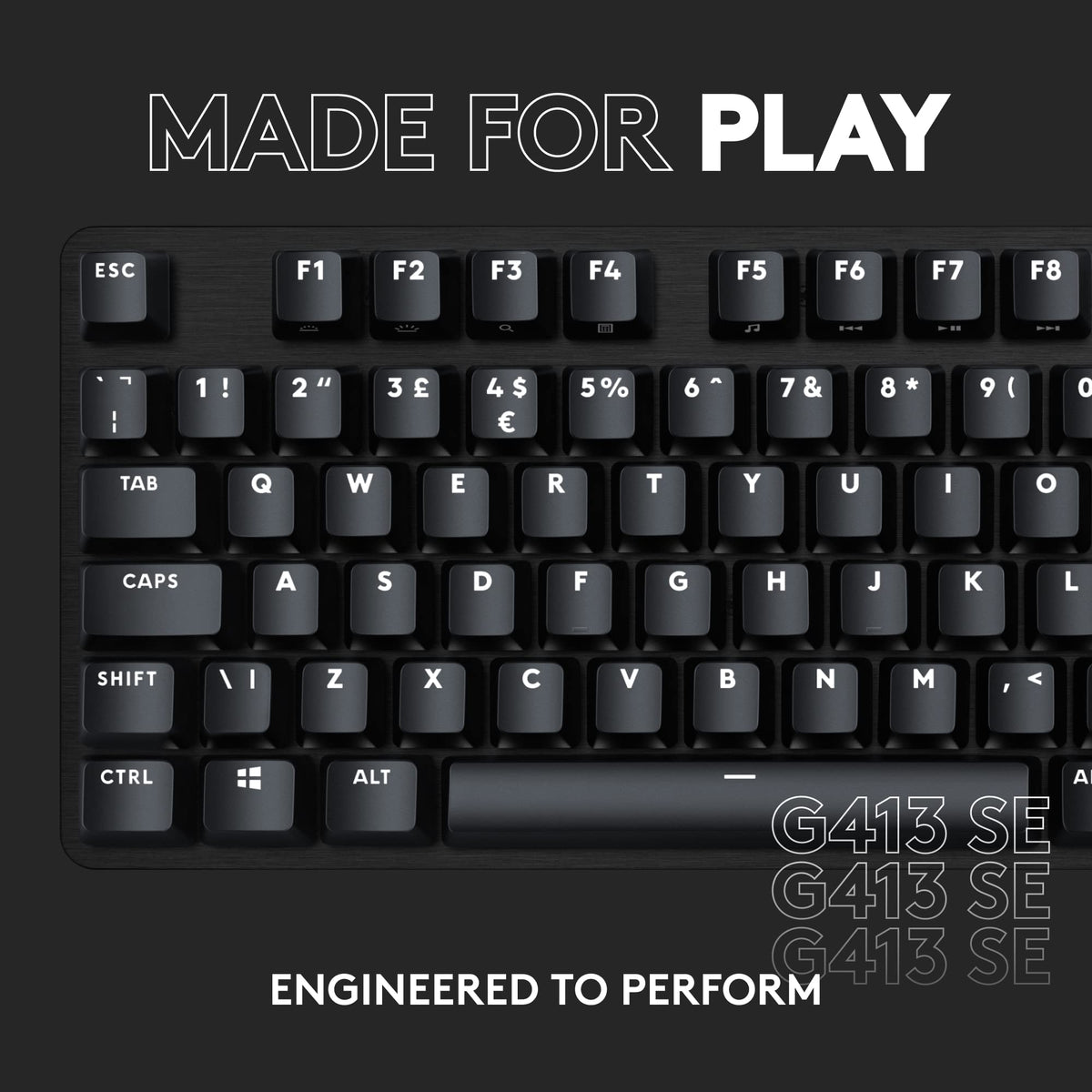 Logitech G413 SE Full-Size Mechanical Gaming Keyboard, Black