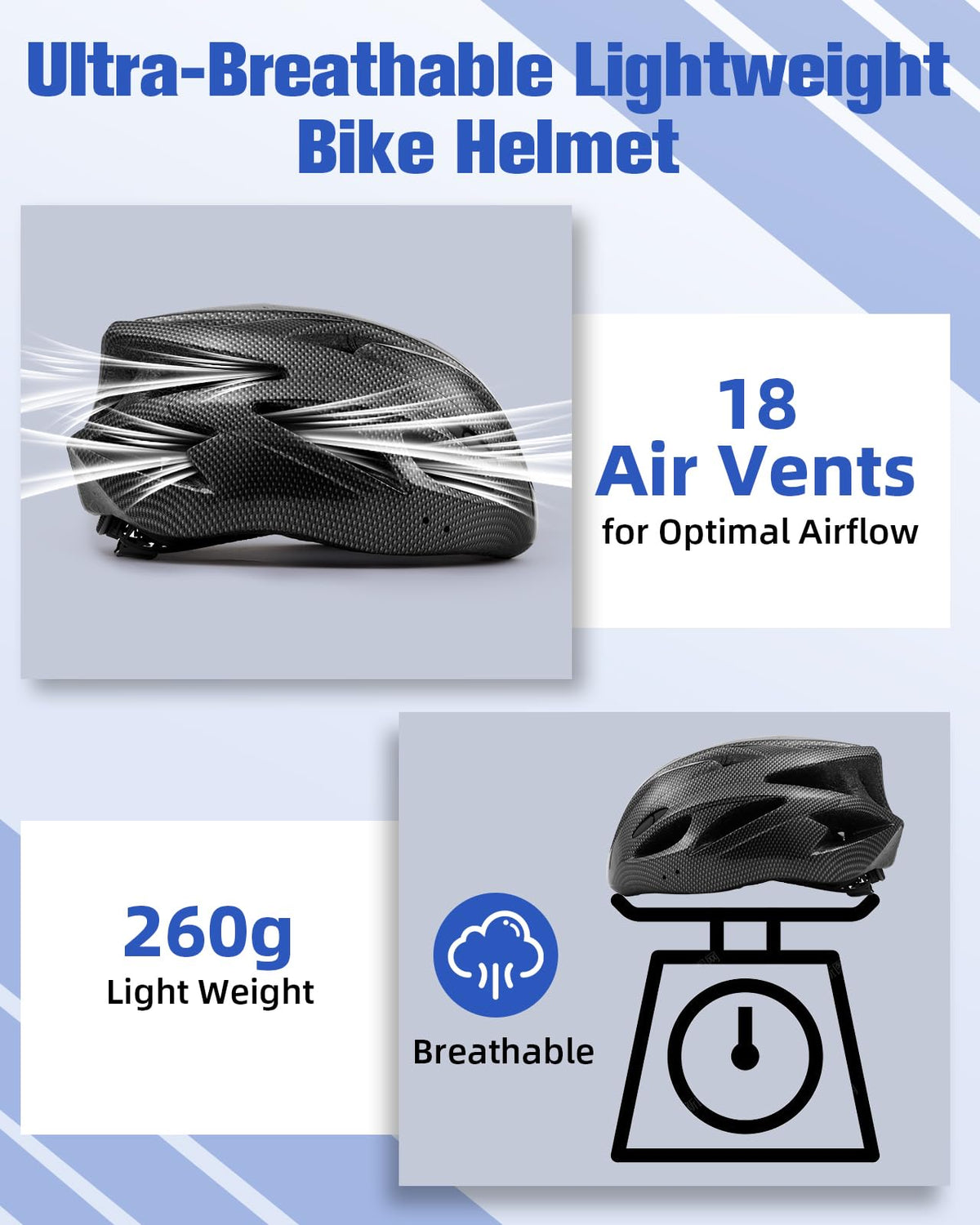 Zacro Adult Bike Helmet with Detachable Sun Visor