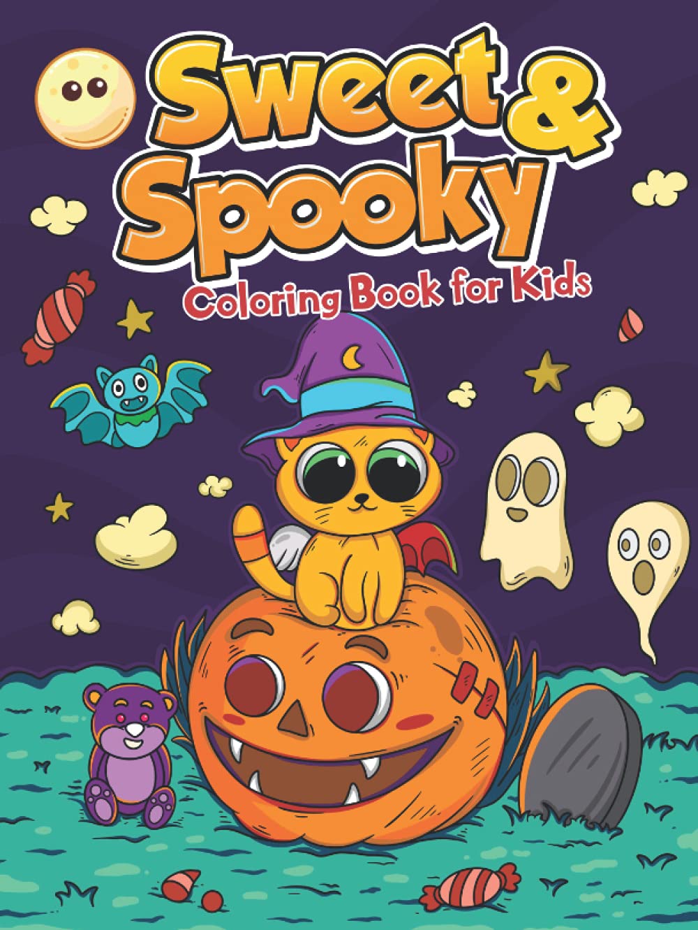 Sweet and Spooky Coloring Book for Kids: A Halloween Coloring Book