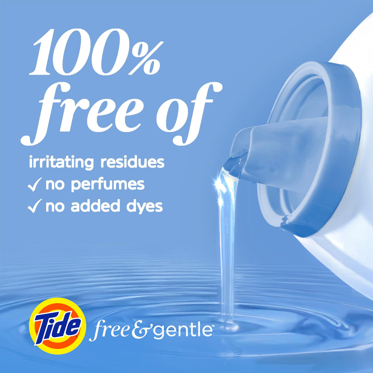 Tide Free & Gentle Liquid Laundry Detergent, 3.9 L, 100 Loads