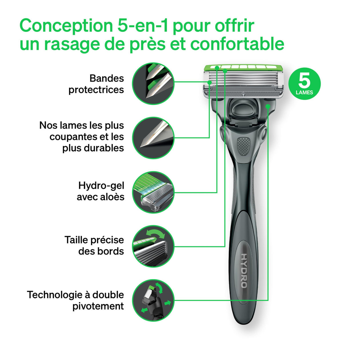 Schick Hydro Sensitive Skin Men's Razor Refills, 4 Count