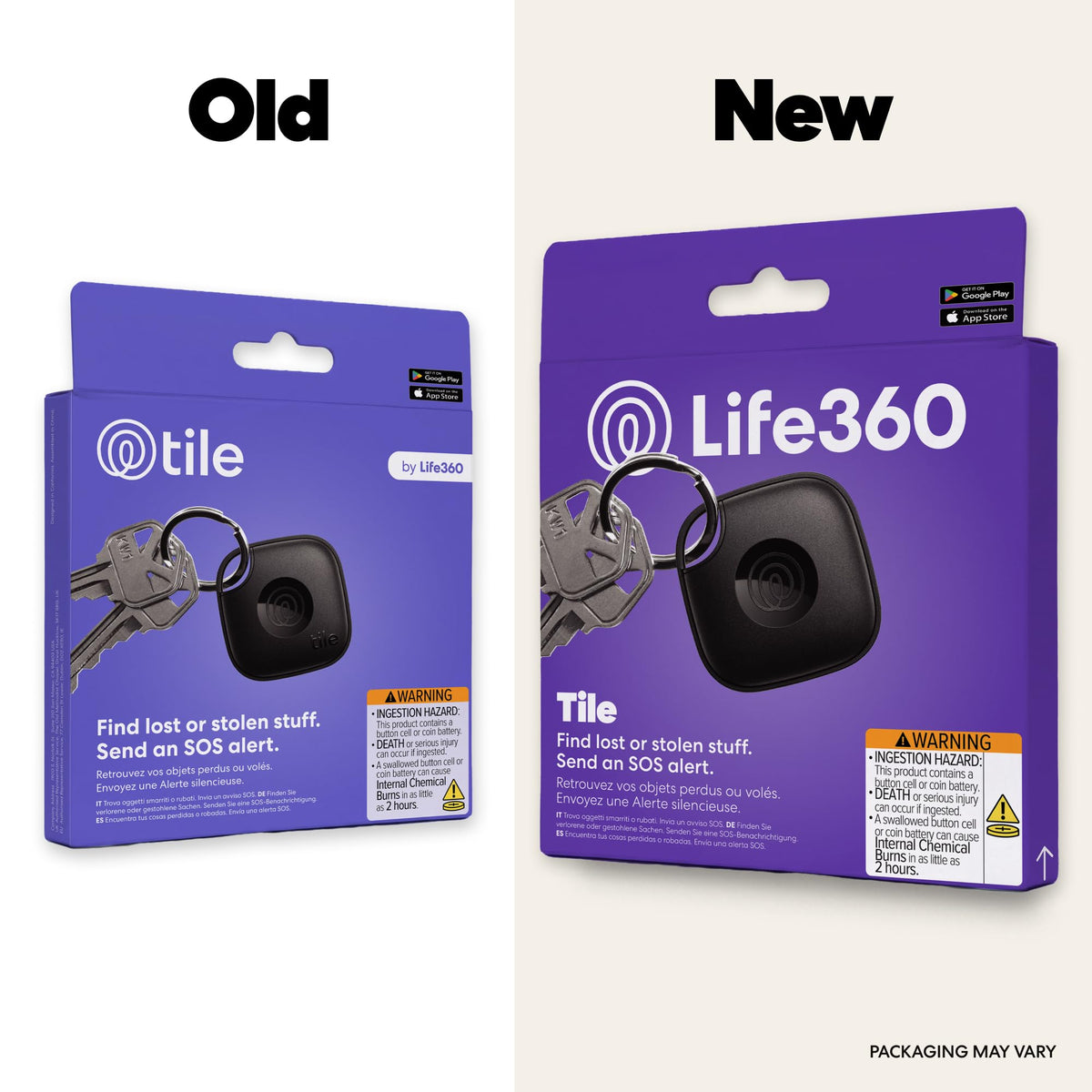 Life360 Tile Bluetooth Tracker and Item Locator, Black, 1 Pack