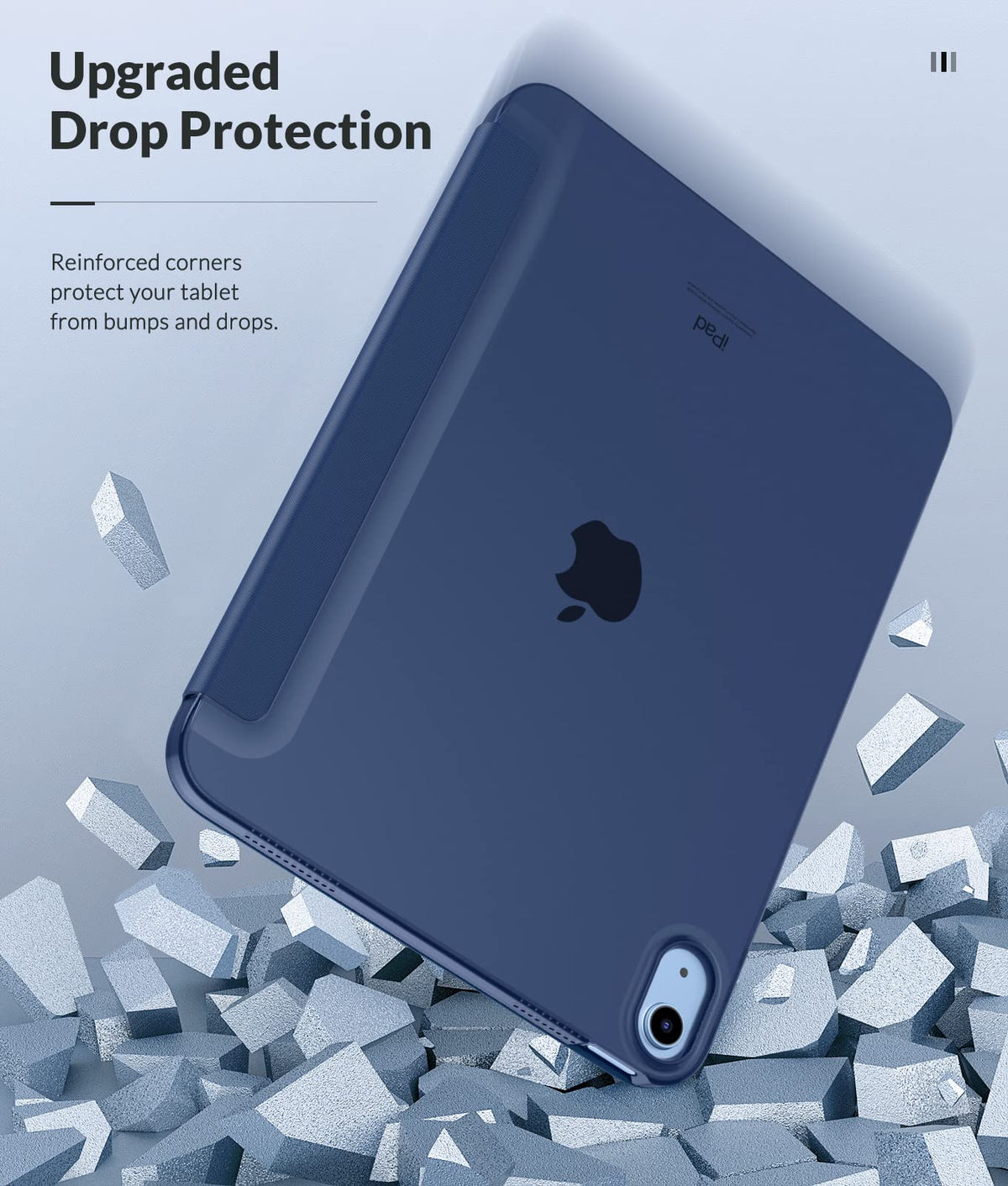 MoKo Case for iPad (A16) 11th Generation, Navy Blue
