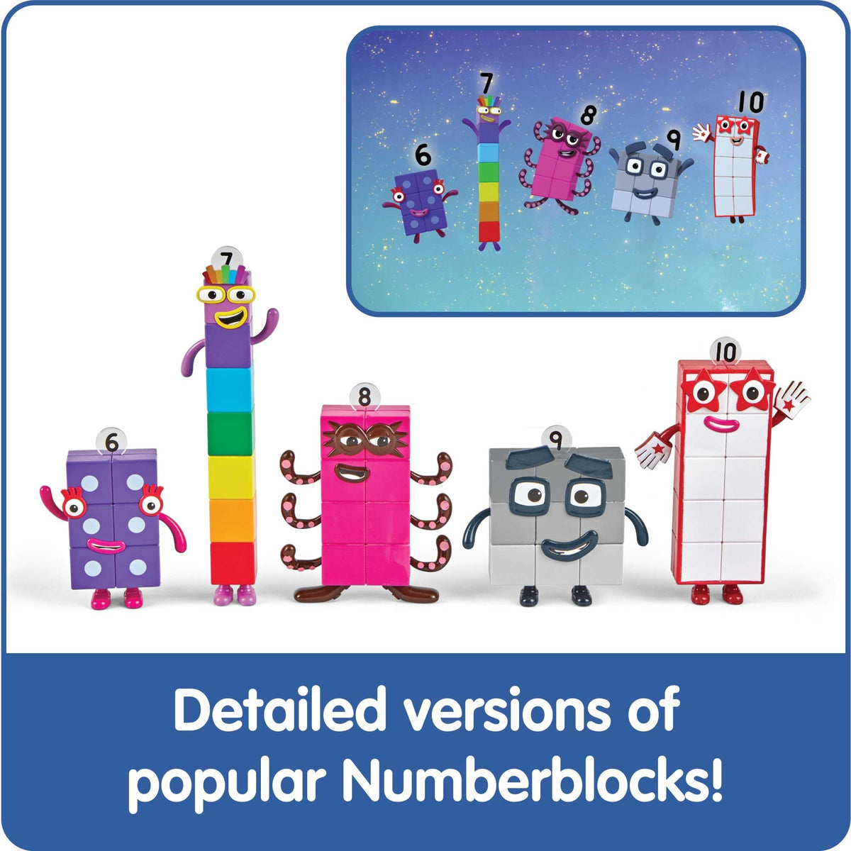 hand2mind Numberblocks Friends Six to Ten Toy Figures