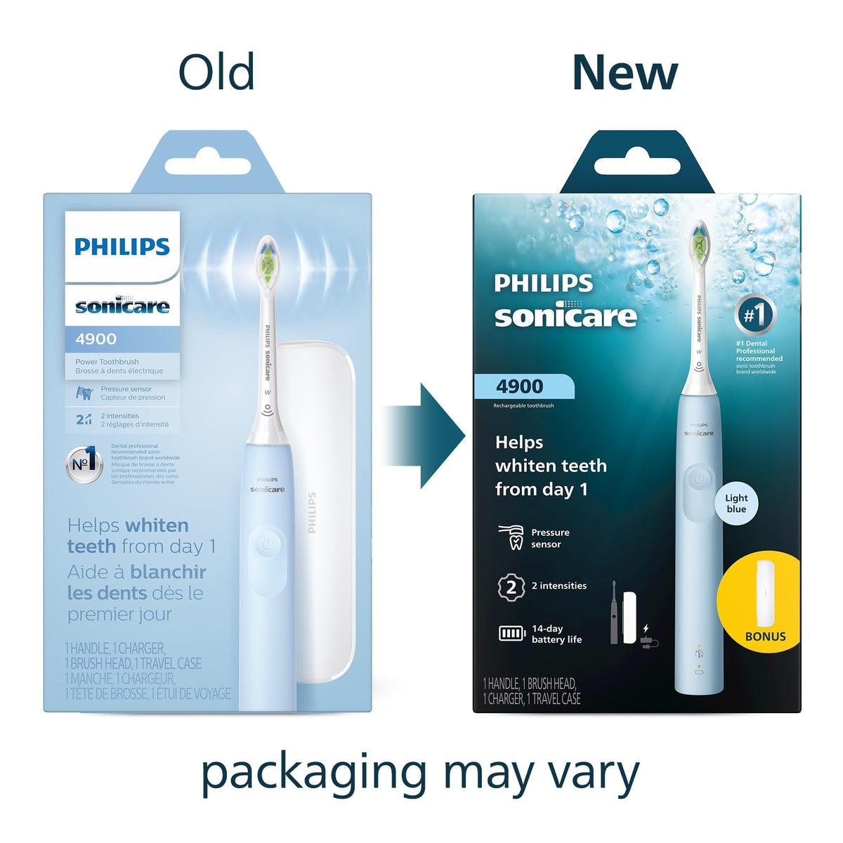 Philips Sonicare 4900 Electric Toothbrush, HX3683/32, Light Blue