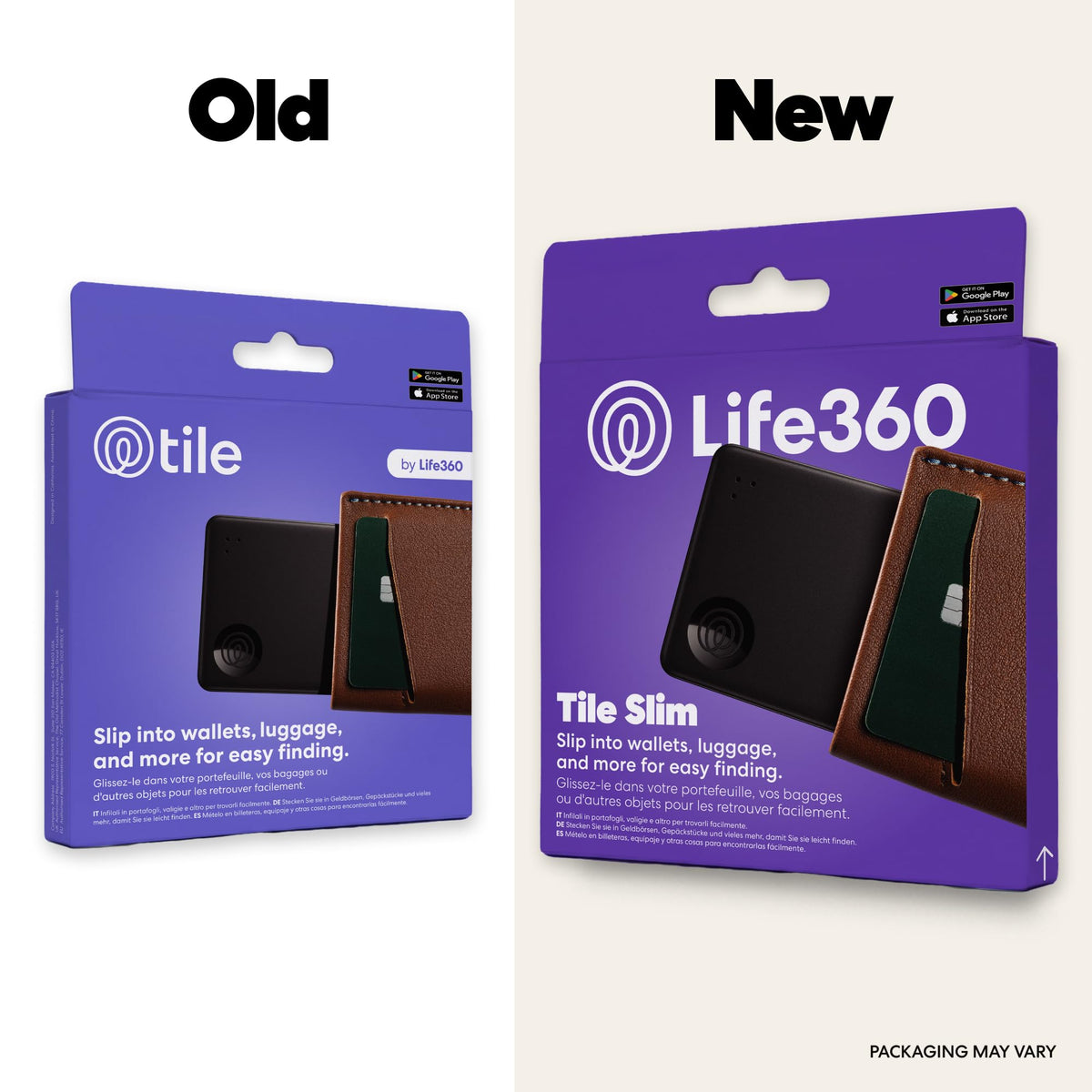 Life360 Tile Slim Wallet Finder Bluetooth Tracker, 1-Pack, Black