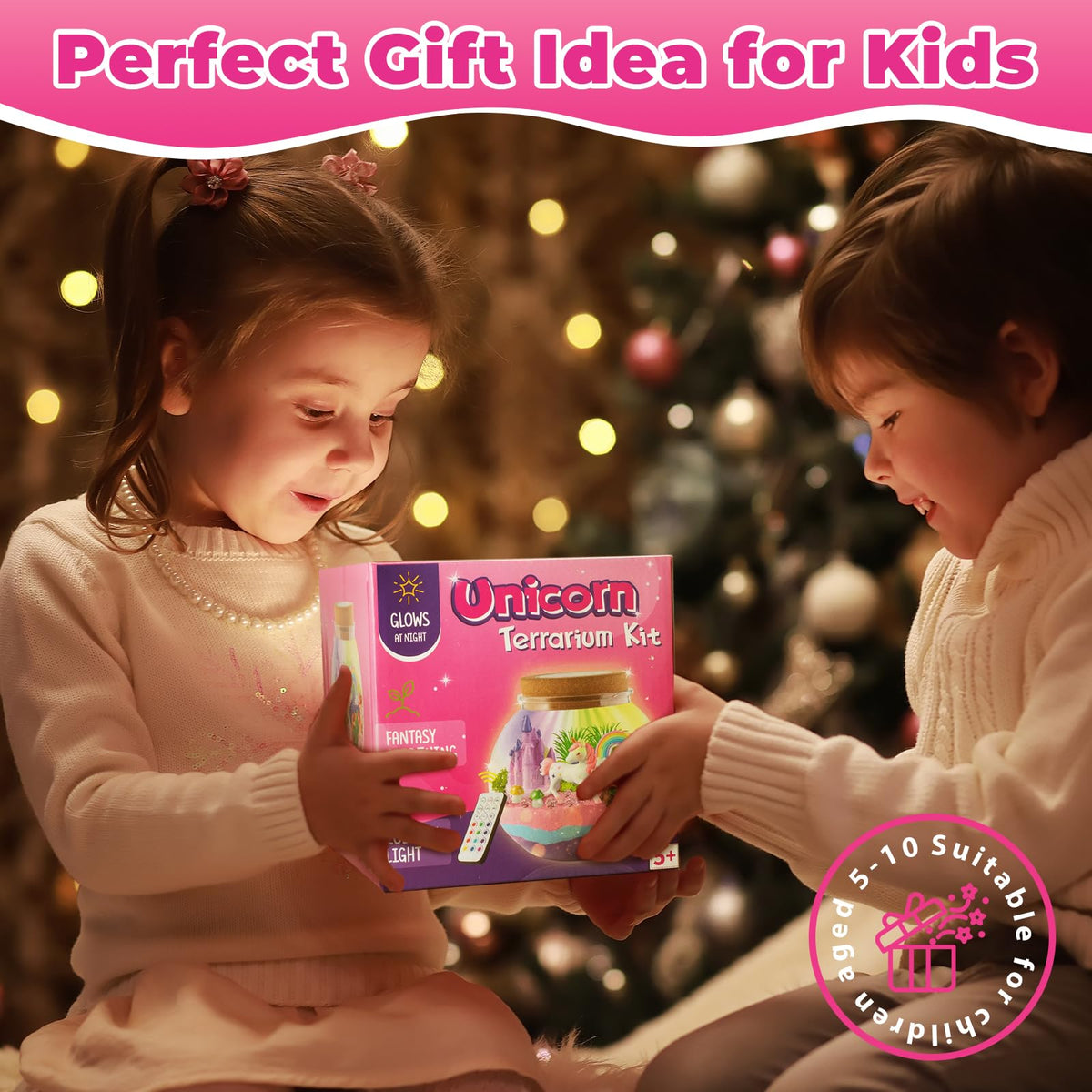 Unicorn Light-Up Terrarium Kit for Kids