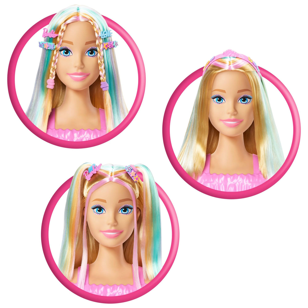 Barbie Doll Styling Head, Blonde, 20+ Hair Styling Accessories