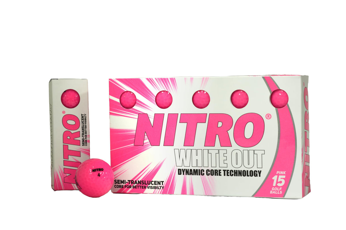 Nitro White Out Ball, Pink, 15-Pack