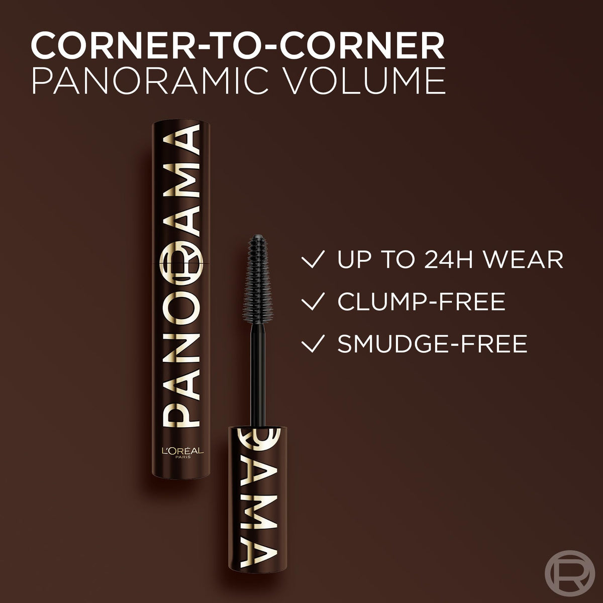 L'Oréal Paris Voluminous Panorama Chromatic Mascara, 705 Brown Leather