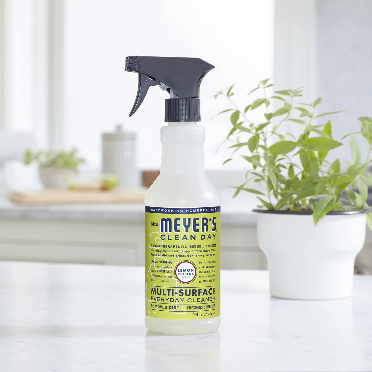 Mrs. Meyer's Multi-Surface Cleaner, Lemon Verbena, 473 mL, 4 Pack