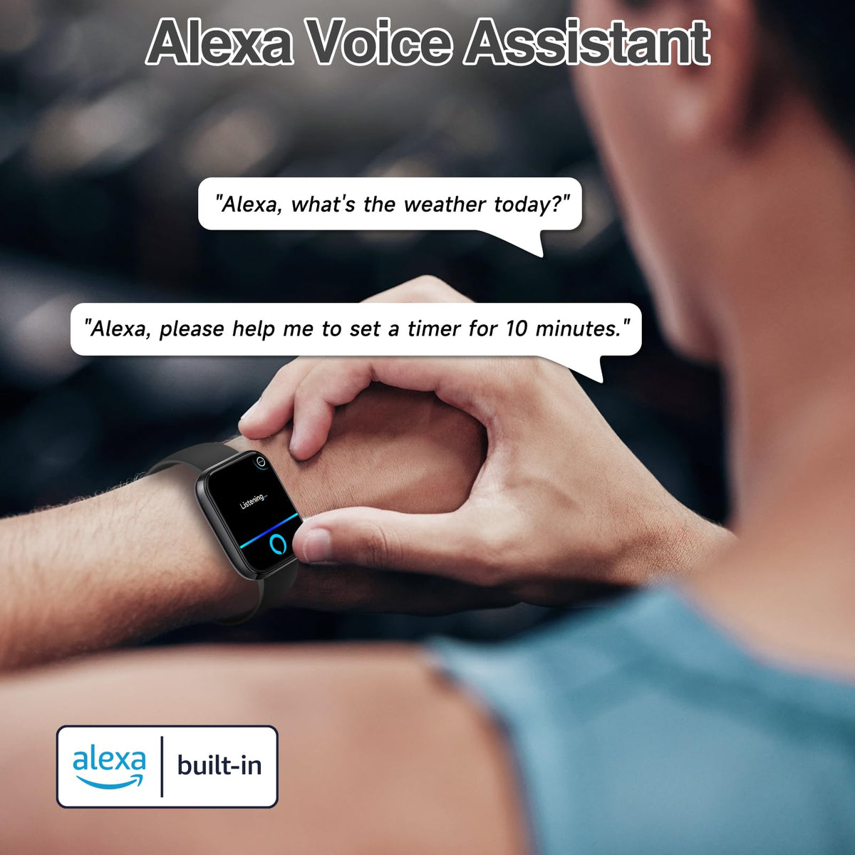 Smart Watch for Men and Women with Bluetooth Call, Alexa, 1.83 in