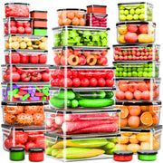 Airtight Food Storage Containers with Lids, 62 Pcs, 19400 ml