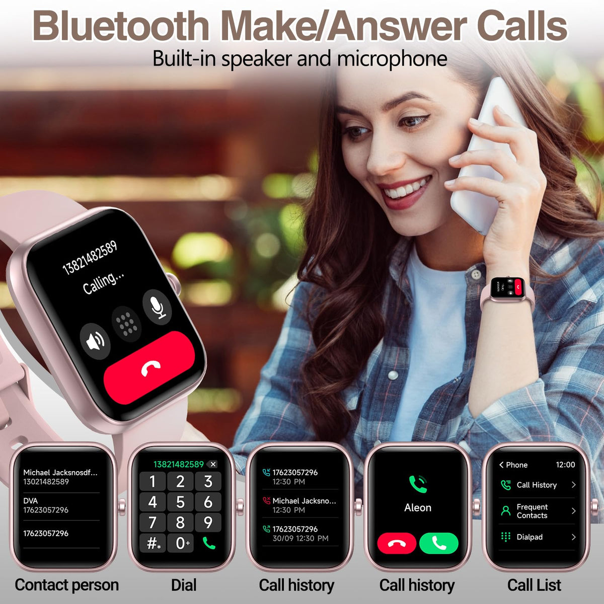 Smart Watch for Men and Women with Bluetooth Call, Alexa, 1.83 in