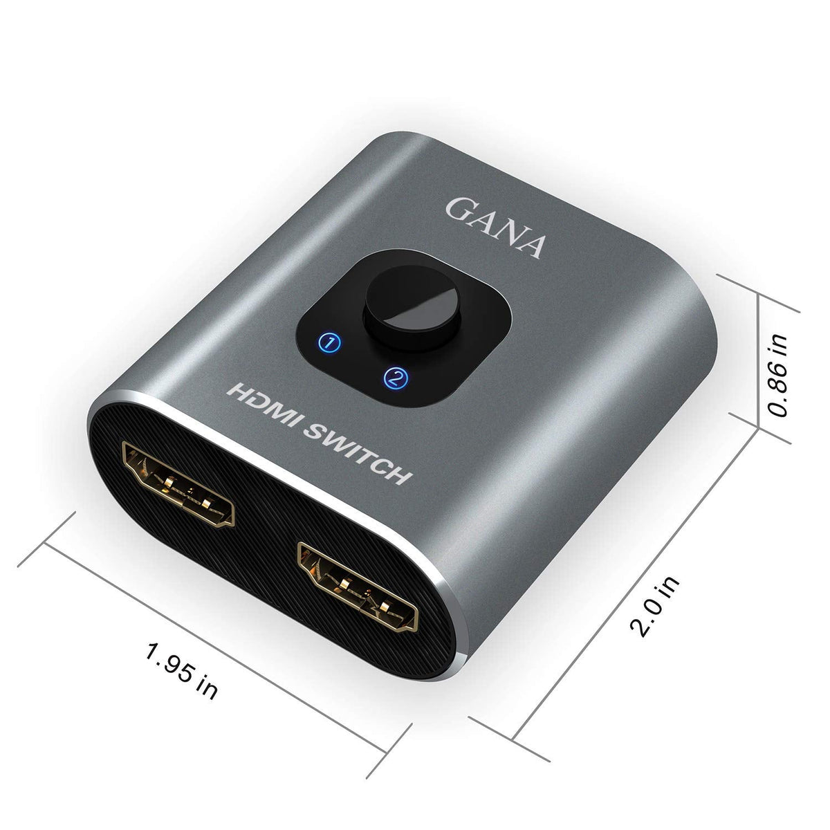 Gana Prime 4K Bi-Directional HDMI Switch Splitter, Grey