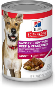 Hill's Science Diet Adult Dog Food, Beef Stew, 12 x 12.8 oz