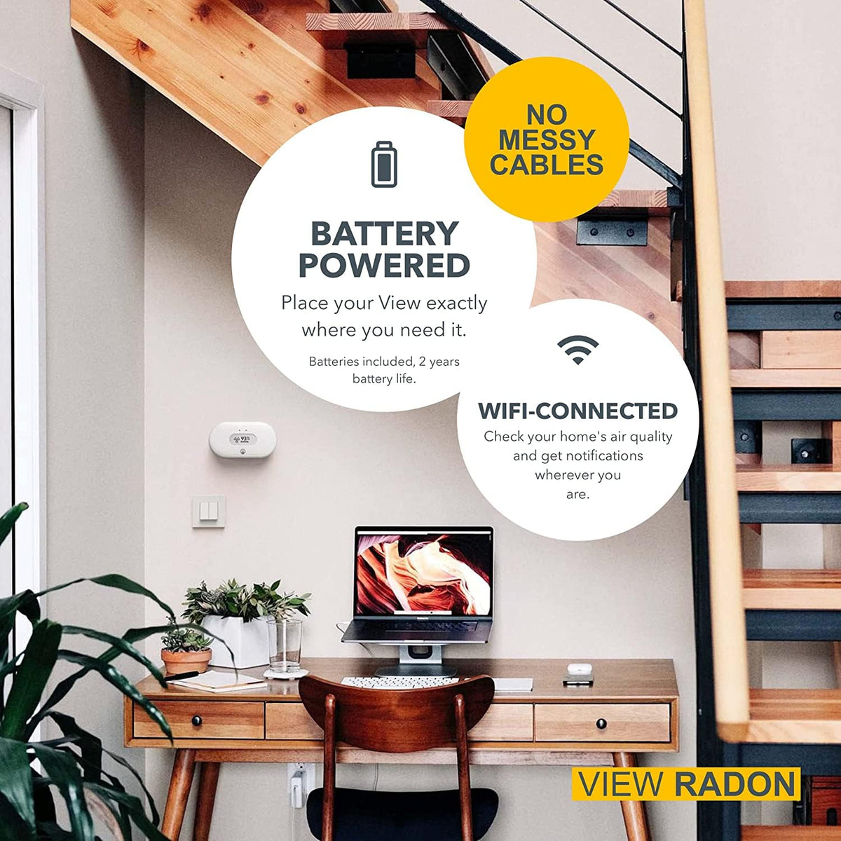 Airthings View Radon 2989 Radon Monitor with Wi-Fi