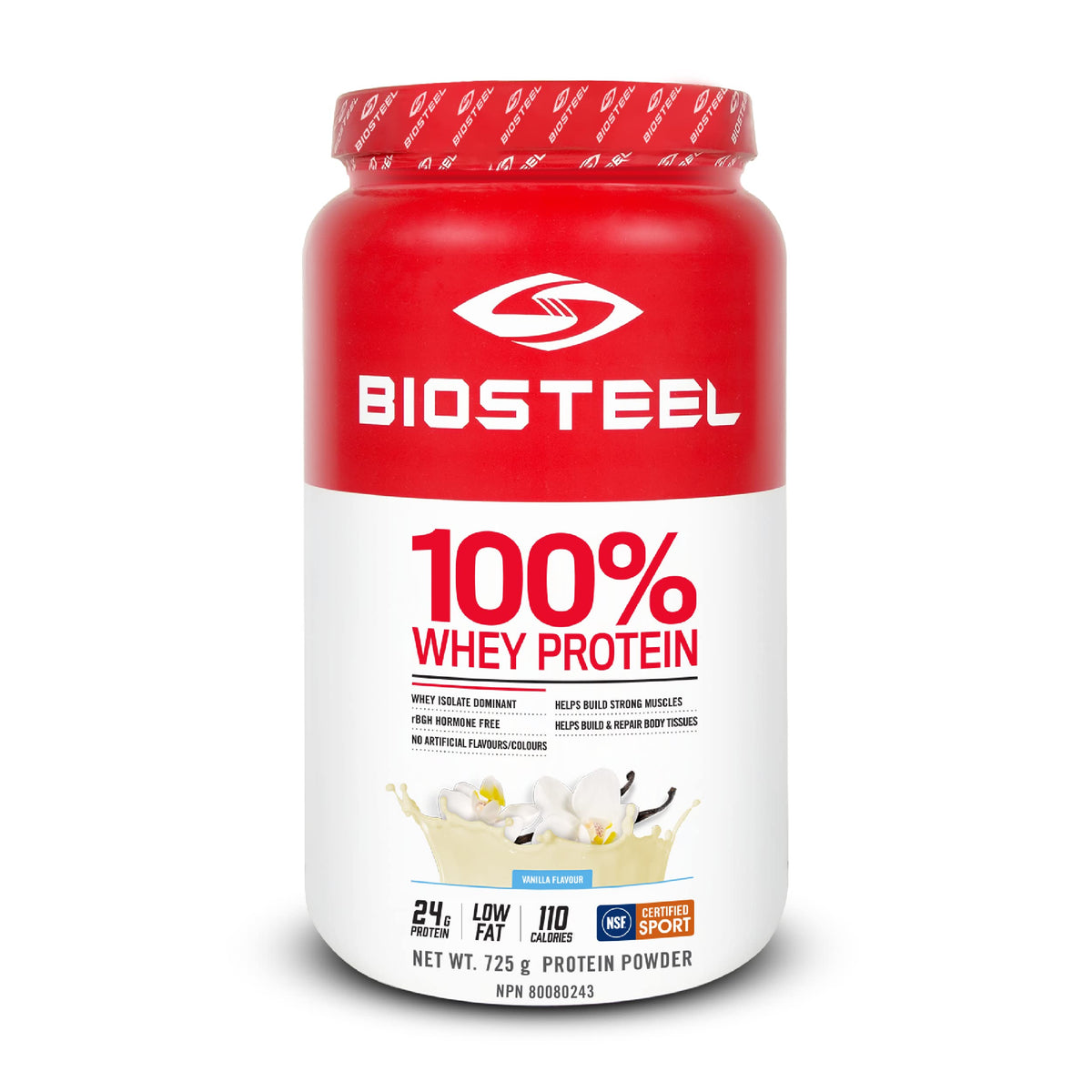 BioSteel 100% Whey Protein Powder, Vanilla, 25 Servings