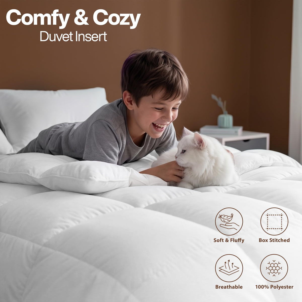 Utopia Bedding Quilted Down Alternative Comforter, King, 90 x 102 in