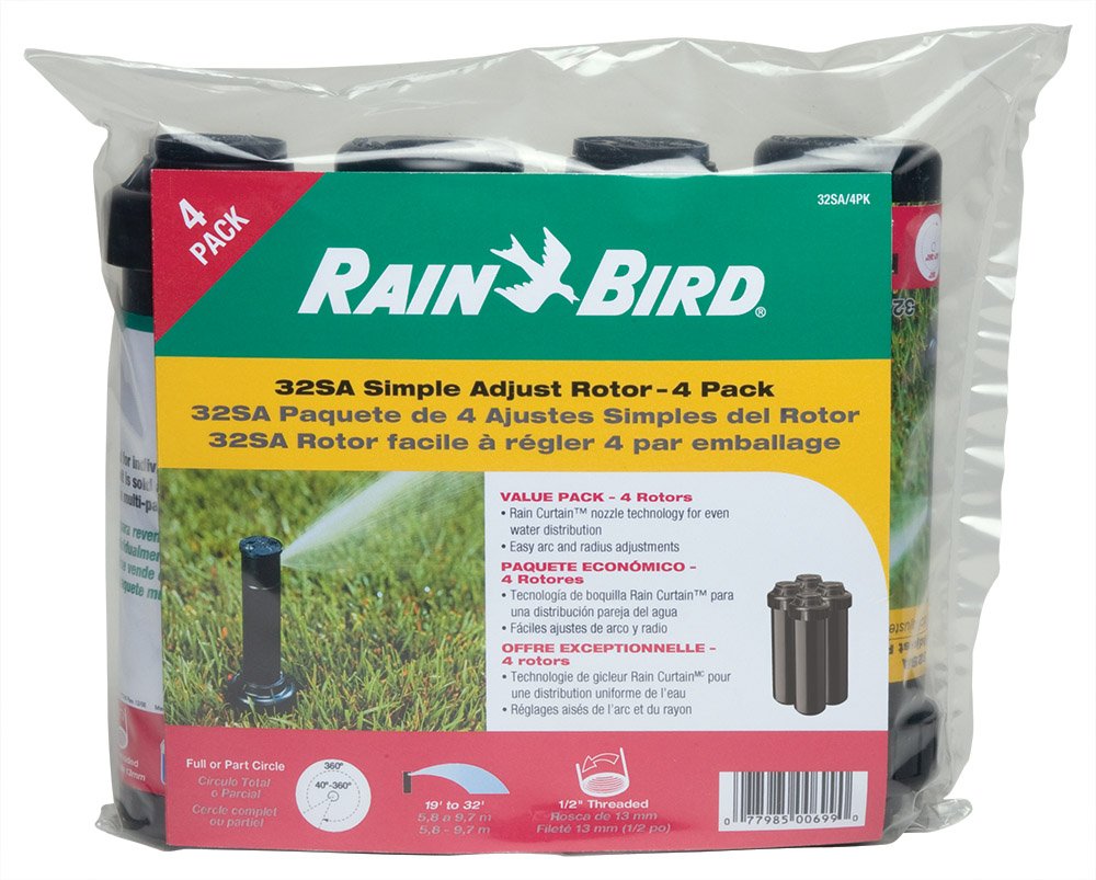 Rain Bird 32SA Simple Adjust Gear Drive Rotor, 4 Pack