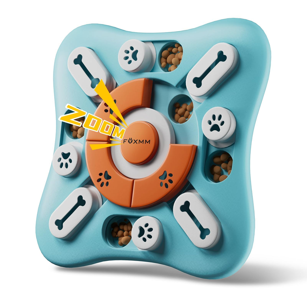 FOXMM Interactive Dog Treat Puzzle Toy with Squeaker, Level 2