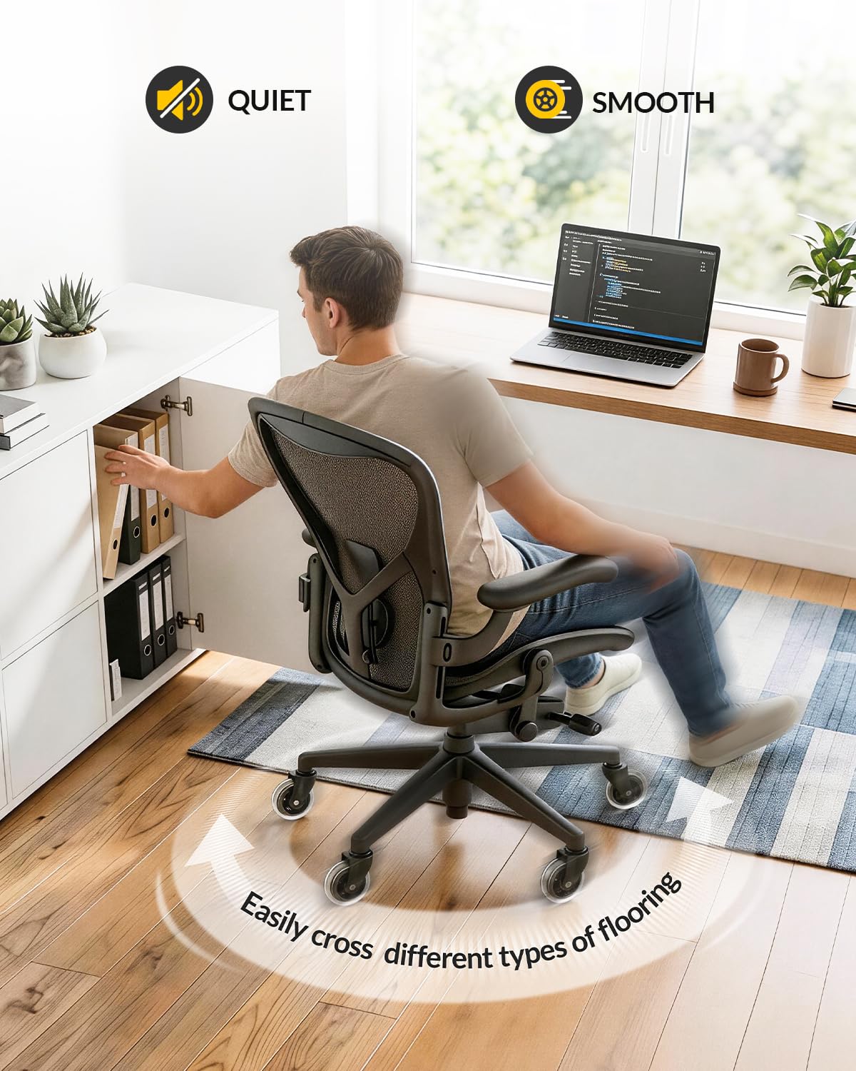 HOLKIE 3" Office Chair Caster Wheels