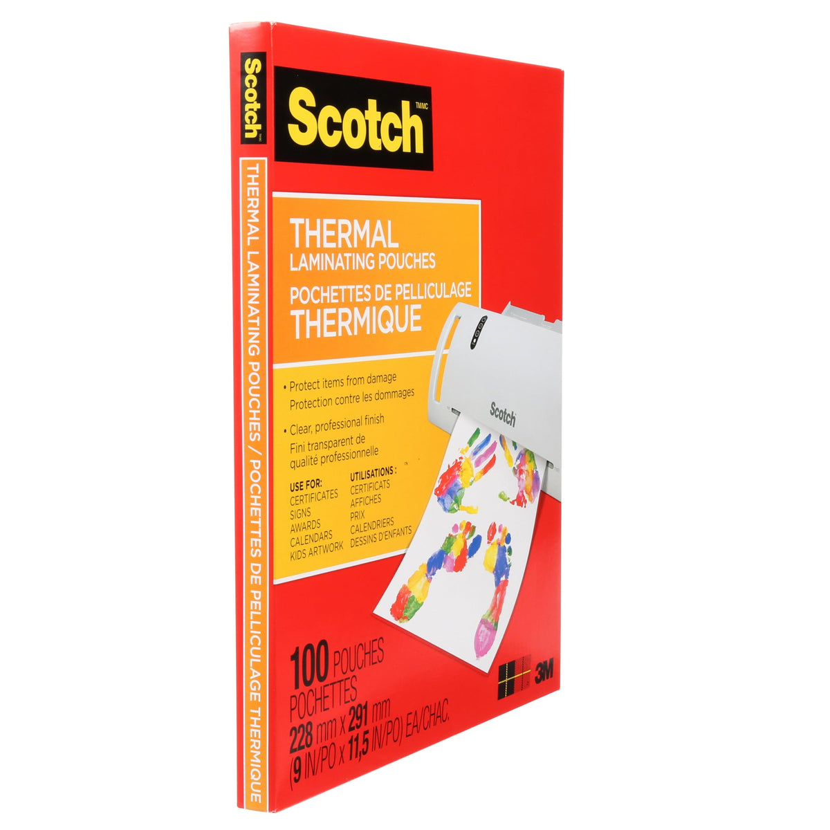 Scotch Thermal Laminating Pouches, 9 x 11.5 In, 100 Count