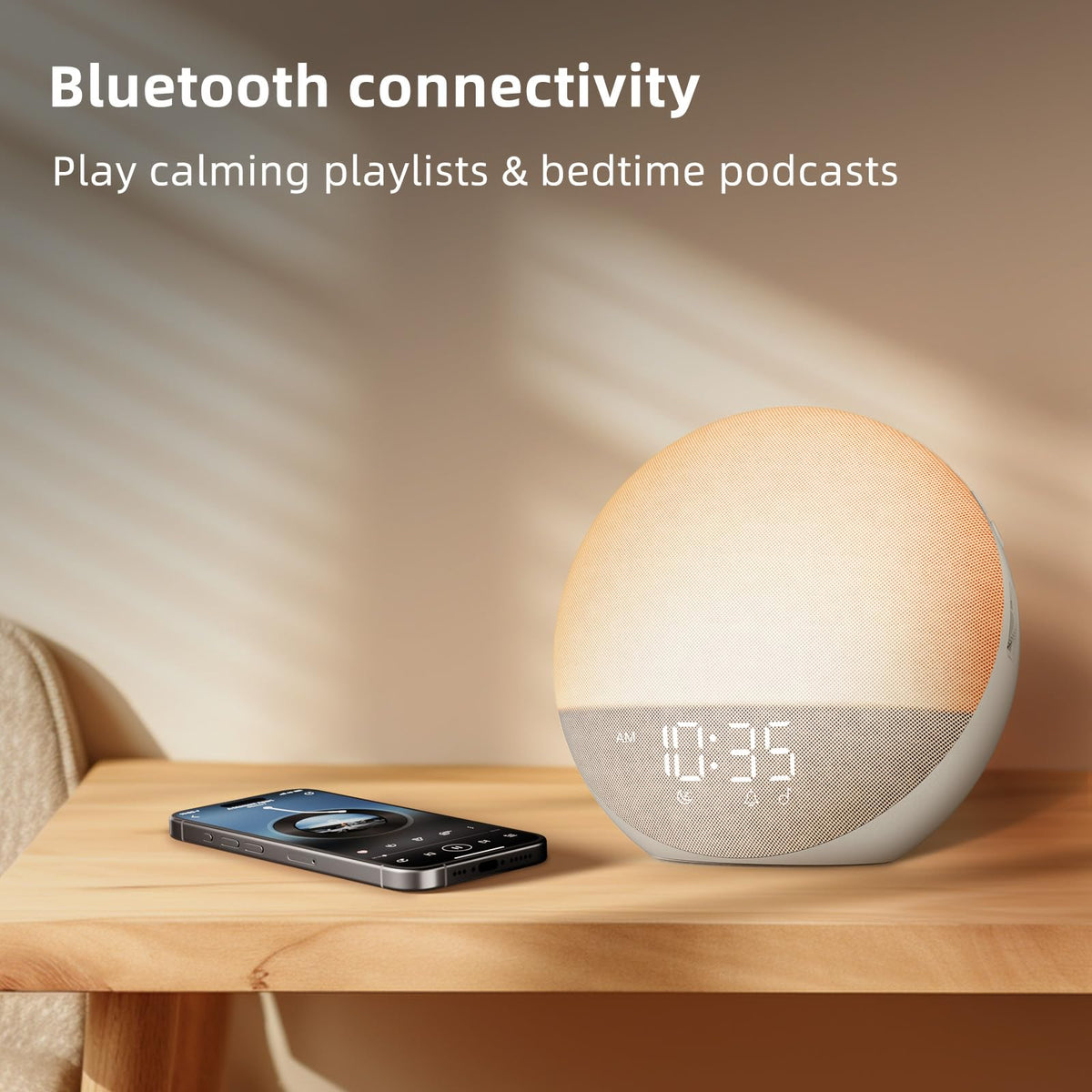 Sunrise Alarm Clock and White Noise Machine with Bluetooth Speaker