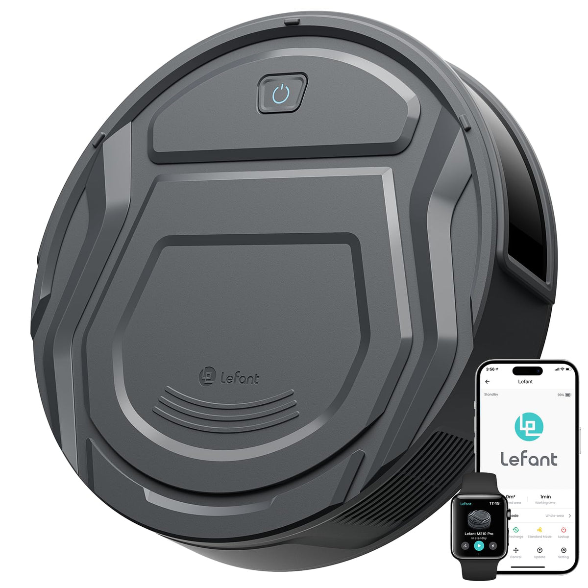 Lefant M210Pro Robot Vacuum Cleaner, 4000 Pa, 200 Min Runtime