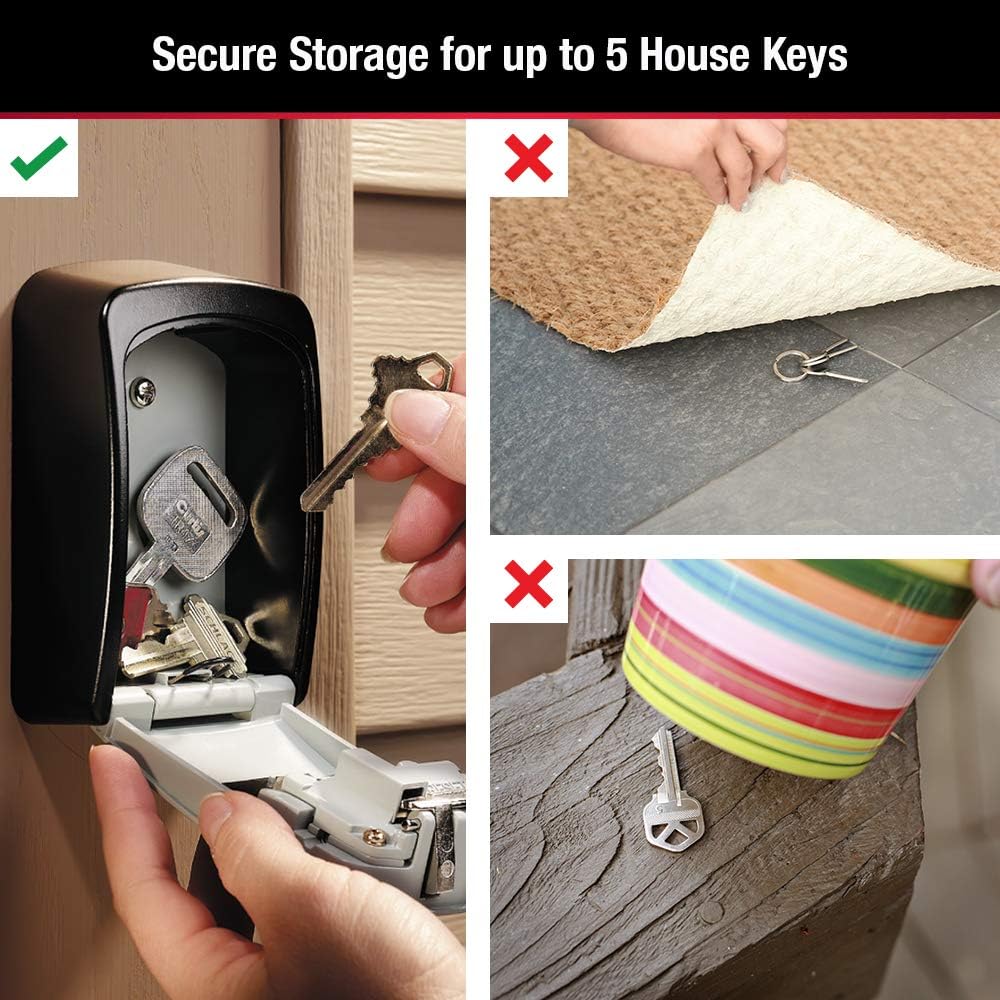 Master Lock Wall Mount Key Lock Box, 5 Key Capacity, 5401D