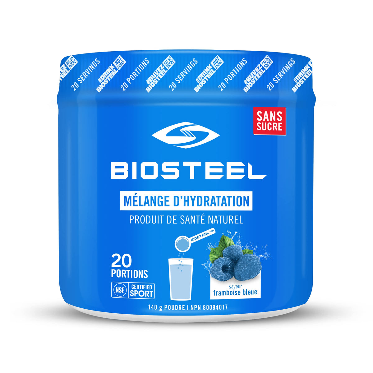 BioSteel Electrolyte Hydration Mix, Blue Raspberry, 20 Servings