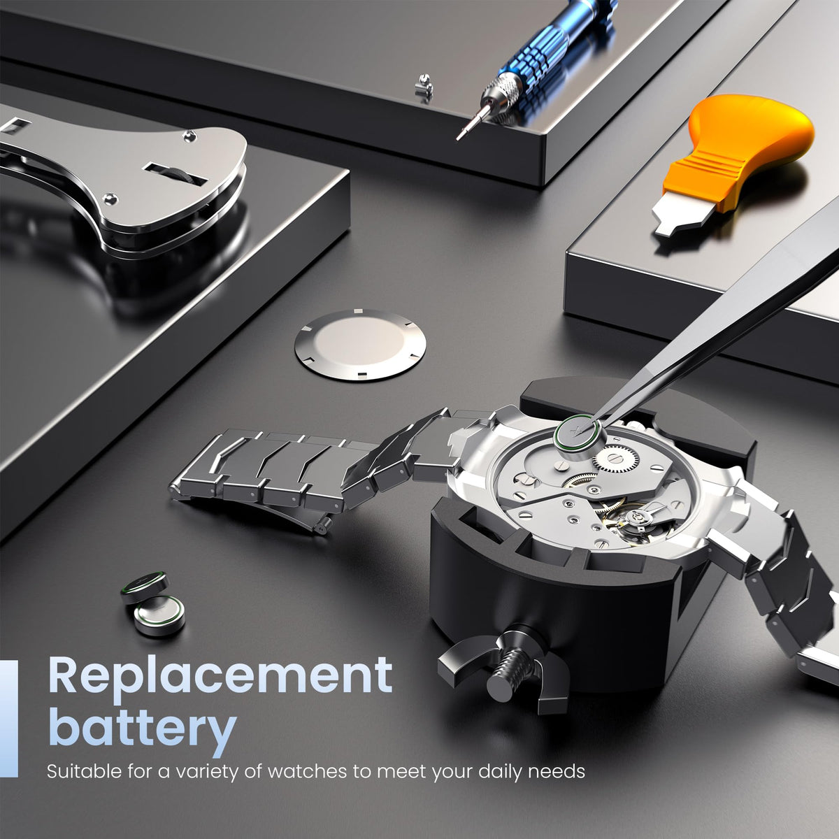 Jorest Watch Repair Tool Kit with Battery Replacement and Link Remover