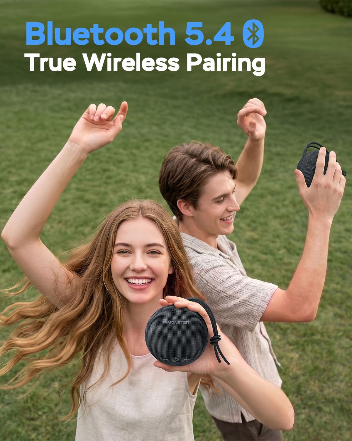 Monster IPX8 Waterproof Bluetooth 5.4 Shower Speaker