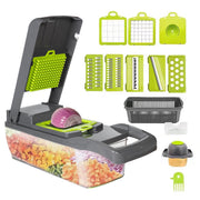 13-in-1 Vegetable Chopper Cutter with Container and 8 Blades