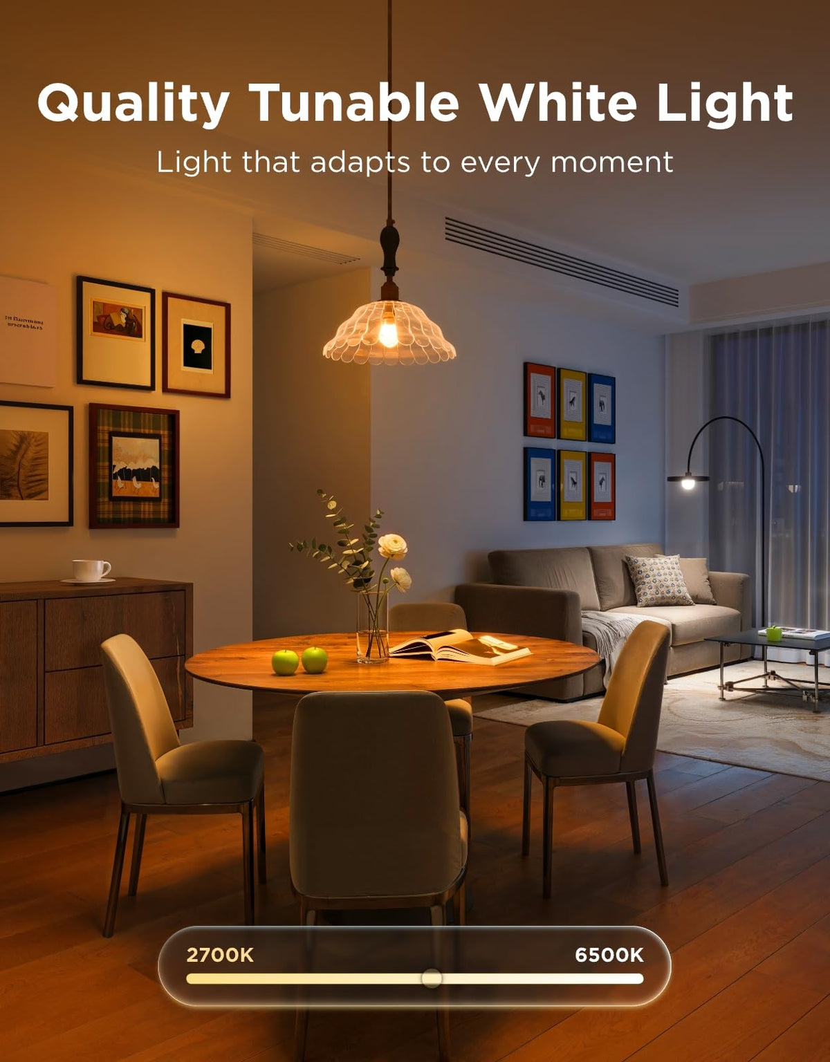 Govee Smart LED Light Bulbs, A19, 800 Lumens, Matter, 4-Pack