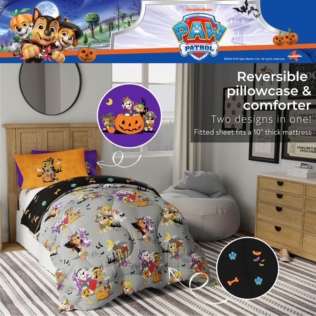Franco Paw Patrol Kids Bedding 5-Piece Comforter and Sheet Set, Twin