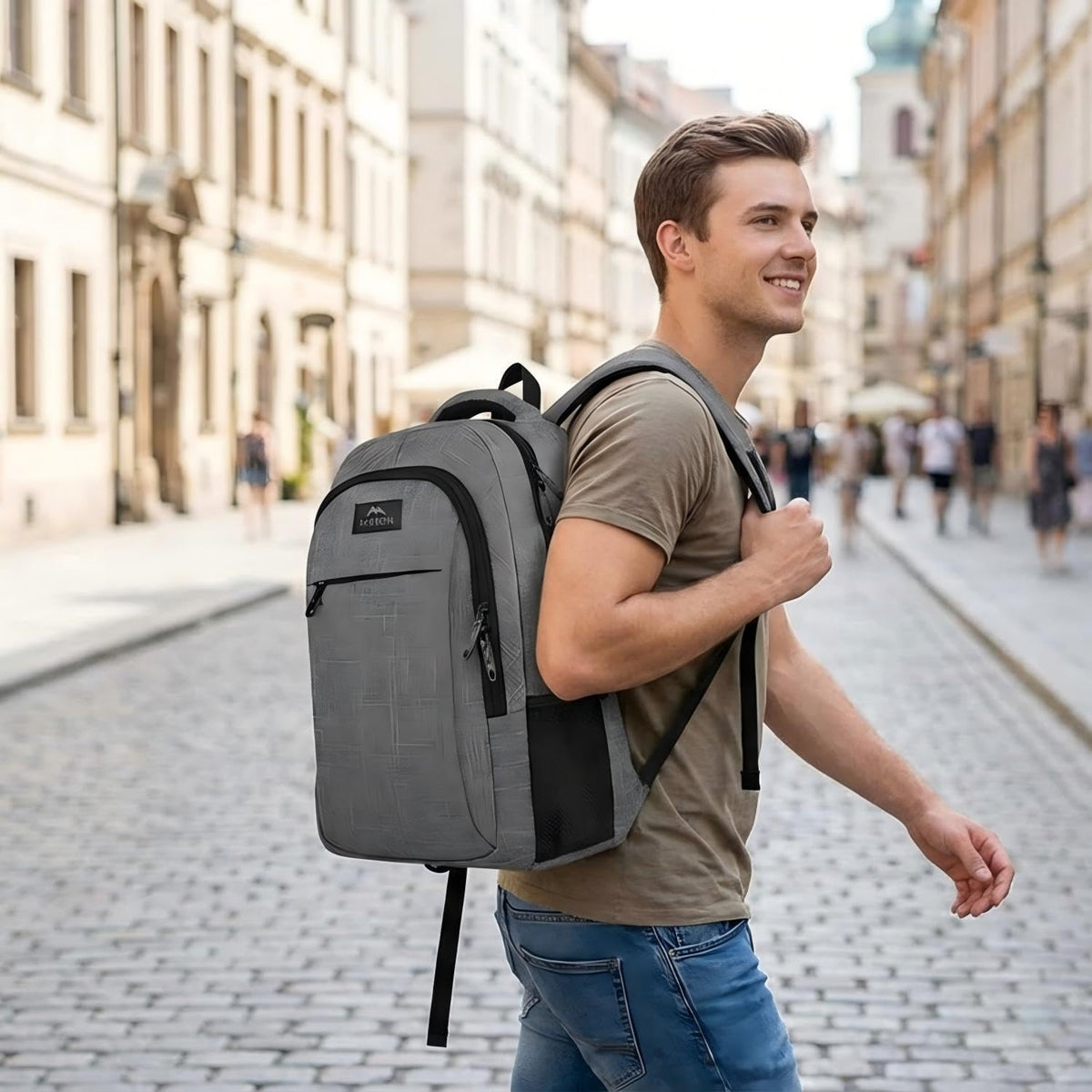 MATEIN Anti-Theft Travel Laptop Backpack, 15.6 Inch, Grey