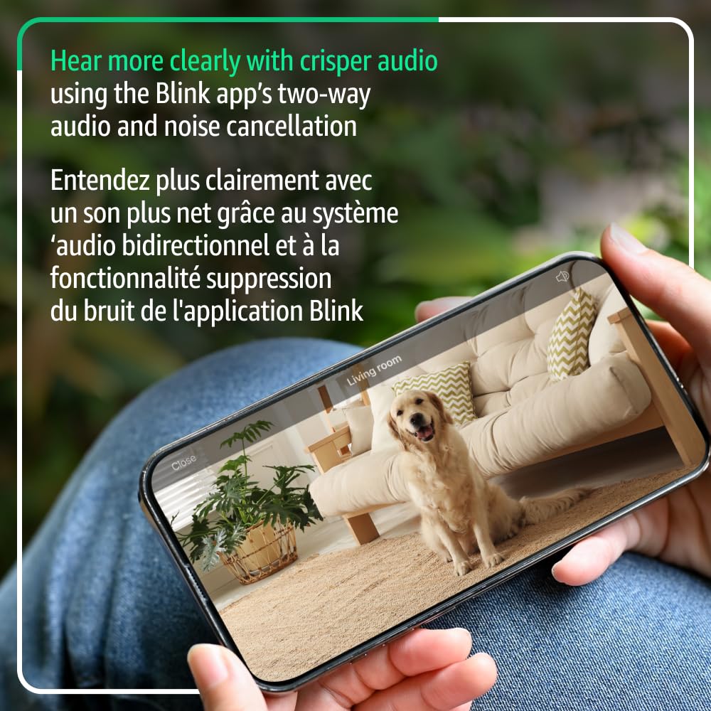 Blink Mini 2K+ Plug-In Indoor Security Camera, White