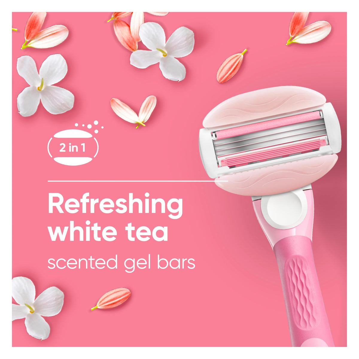 Gillette Venus ComfortGlide White Tea and Olay Razor Refills, 6 Count