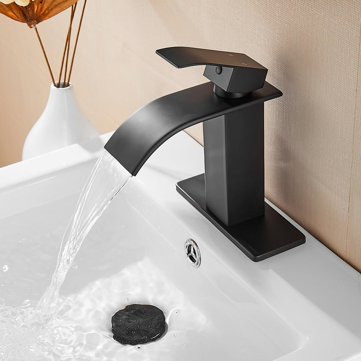 Fransiton Black Bathroom Faucet Bathroom taps 1 or 3 Hole Bathroom Sink Faucet