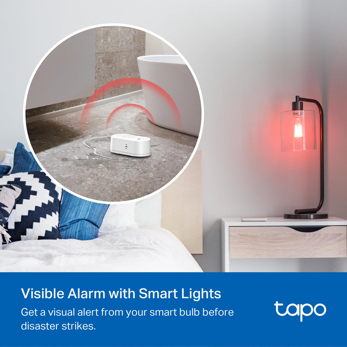 TP-Link Tapo T300 Smart Water Leak Detector, Requires Tapo Hub