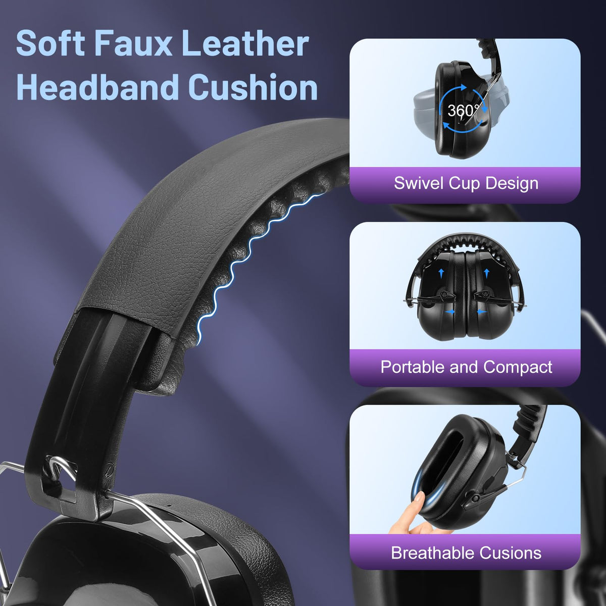 Floriogra Noise Reduction Ear Muffs, SNR 35 dB, 2 Pack