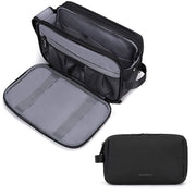 BAGSMART Toiletry Dopp Kit for Men, Water-Resistant, Black, Medium