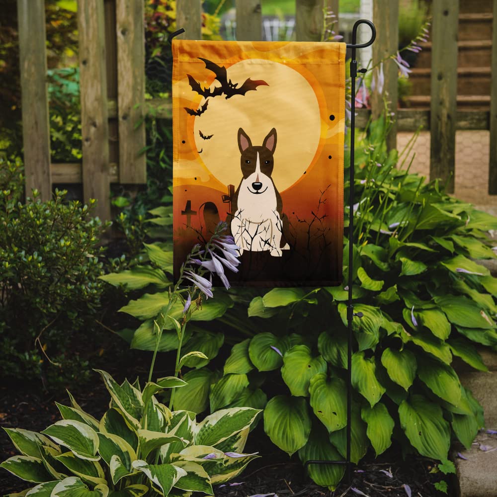 Caroline's Treasures BB4402GF Halloween Bull Terrier Dark Brindle Garden Size Flag