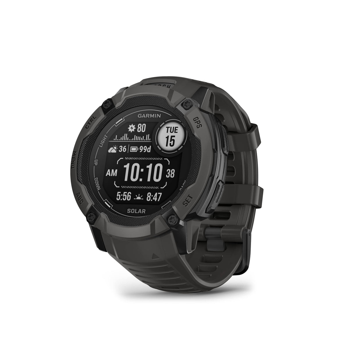 Garmin Instinct 2X Solar Rugged GPS Smartwatch, Graphite