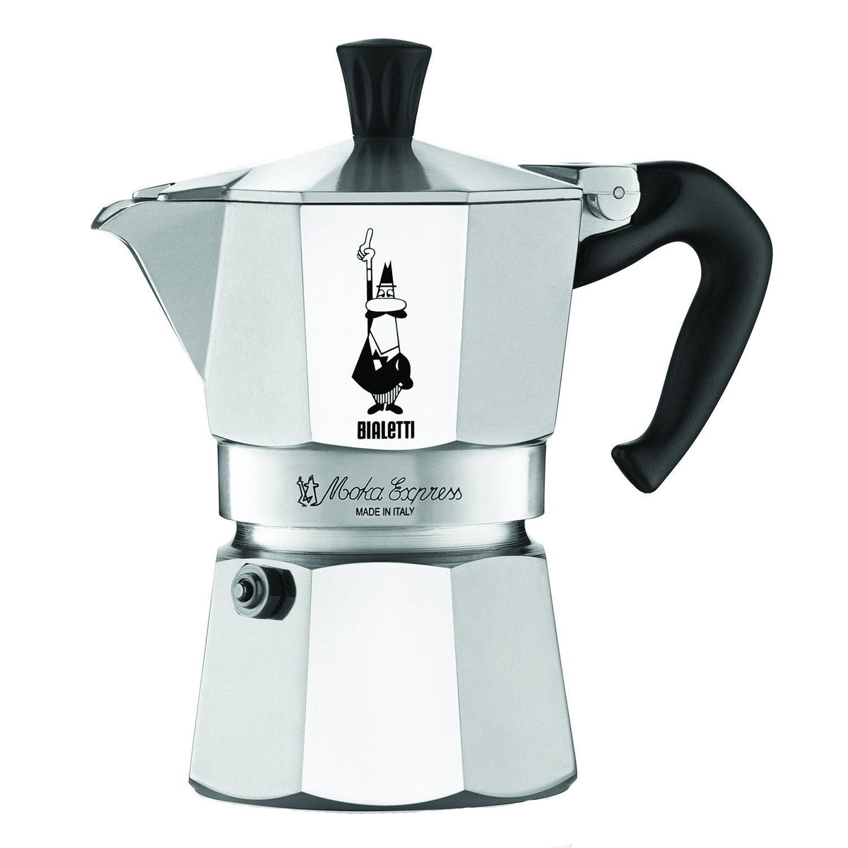 Bialetti Moka Express Stovetop Espresso Maker, 3 Cup, Silver